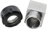 ER32 Collet Chuck Block Adapter With 18 pcs Range 3/32" -5/32" Collets for CNC Lathe