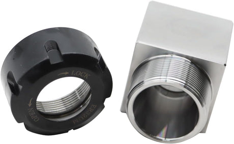 ER32 Collet Chuck Block Adapter With 18 pcs Range 3/32" -5/32" Collets for CNC Lathe