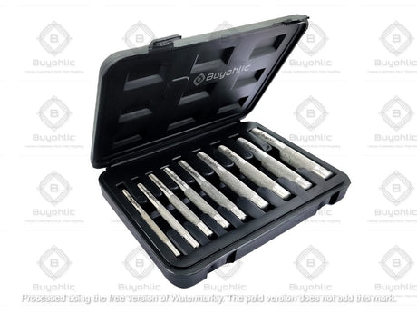 Buyohlic 9 Pcs Leather Hole Punch Round Working Hollow Cutting Mat for Watch Band, Belt, Wristband DIY Leather Crafting