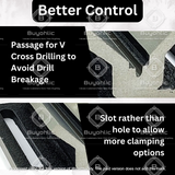 V Block Jig Fixture For Center Drilling Of A Round Work-piece 2" Capacity