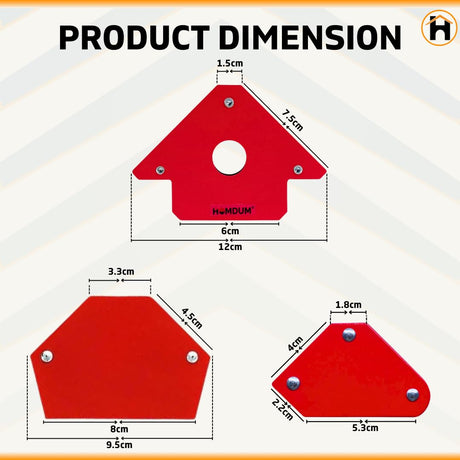 6pc Multi Angle Magnetic Welding Holder Clamps Set 2x3 Inch Arrow, 2x Triangle, 2x Mini,Welding tools