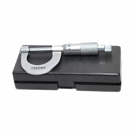 Economical Outside Micrometer, Chrome Plated Finish, Ratchet Stop, 0-25 mm Range // Screw Gauge