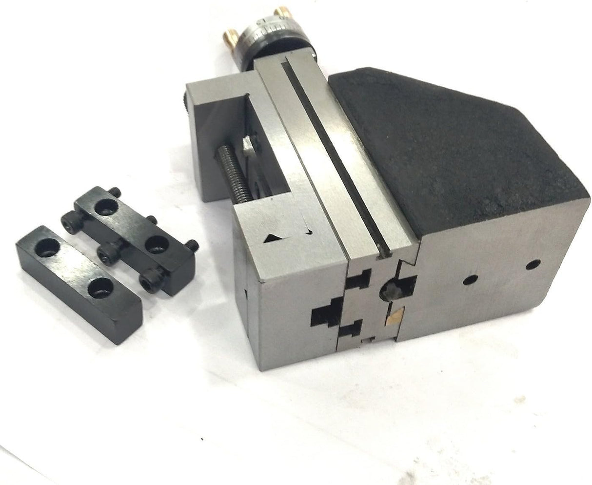 Mini Vertical Slide (90 x 50 mm) with 2"/ 50 mm Steel Vice-Instant Milling-on Small Bench Lathes