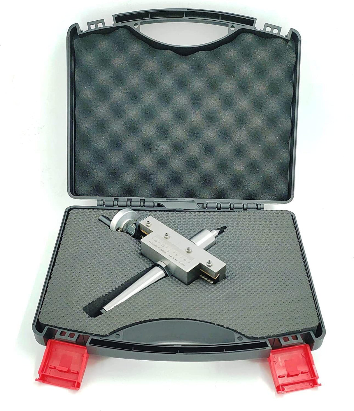 New Taper Turning Attachment Off-setting Revolving Center Metric Tool With Plastic Suitcase