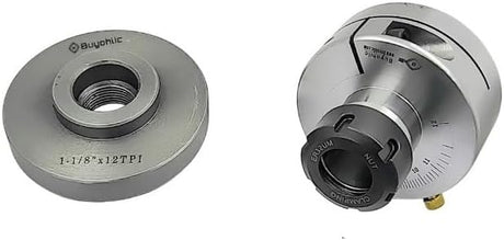 Exclusive ER32 Eccentric Offset Lathe Chuck,For Wood & Metalworkers~Adjustable Settings, Turn on variety of Axis without Removing Work-piece & W/Casting Back Plat