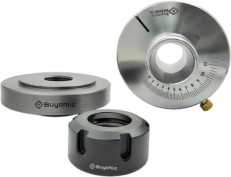 Exclusive ER32 Eccentric Offset Lathe Chuck,For Wood & Metalworkers~Adjustable Settings, Turn on variety of Axis without Removing Work-piece & W/Casting Back Plat