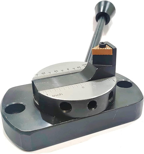 Lathe setup using Buyohlic ball turning attachment with scale