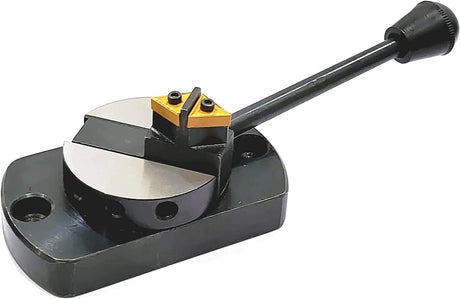 Lathe Oval Base Ball Turning Attachment with Graduation Scale with 10 x Spare Cutting Bit Box