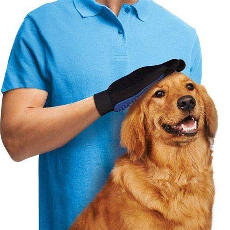 Grooming Mitt for Dogs, Cats, Rabbits & Horses with Long/Short/Curly Hair | Pet Hair Gloves for Pet Hair Removal Pet Grooming Glove - Gentle Deshedding Brush Glove