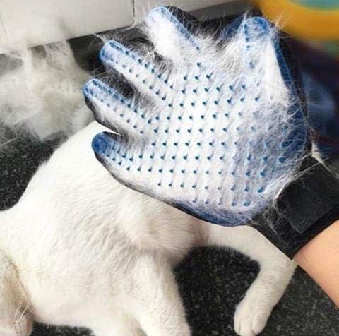 Grooming Mitt for Dogs, Cats, Rabbits & Horses with Long/Short/Curly Hair | Pet Hair Gloves for Pet Hair Removal Pet Grooming Glove - Gentle Deshedding Brush Glove