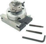 3"/ 80 mm Regular Rotary Table With Small Chucks and back Plate