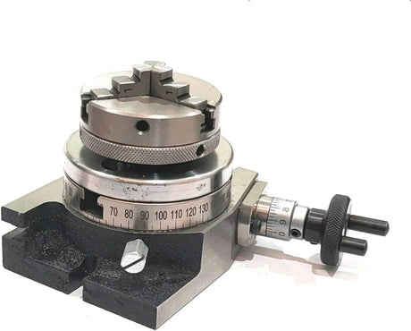 3"/ 80 mm Regular Rotary Table With Small Chucks and back Plate