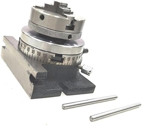 3"/ 80 mm Regular Rotary Table With Small Chucks and back Plate