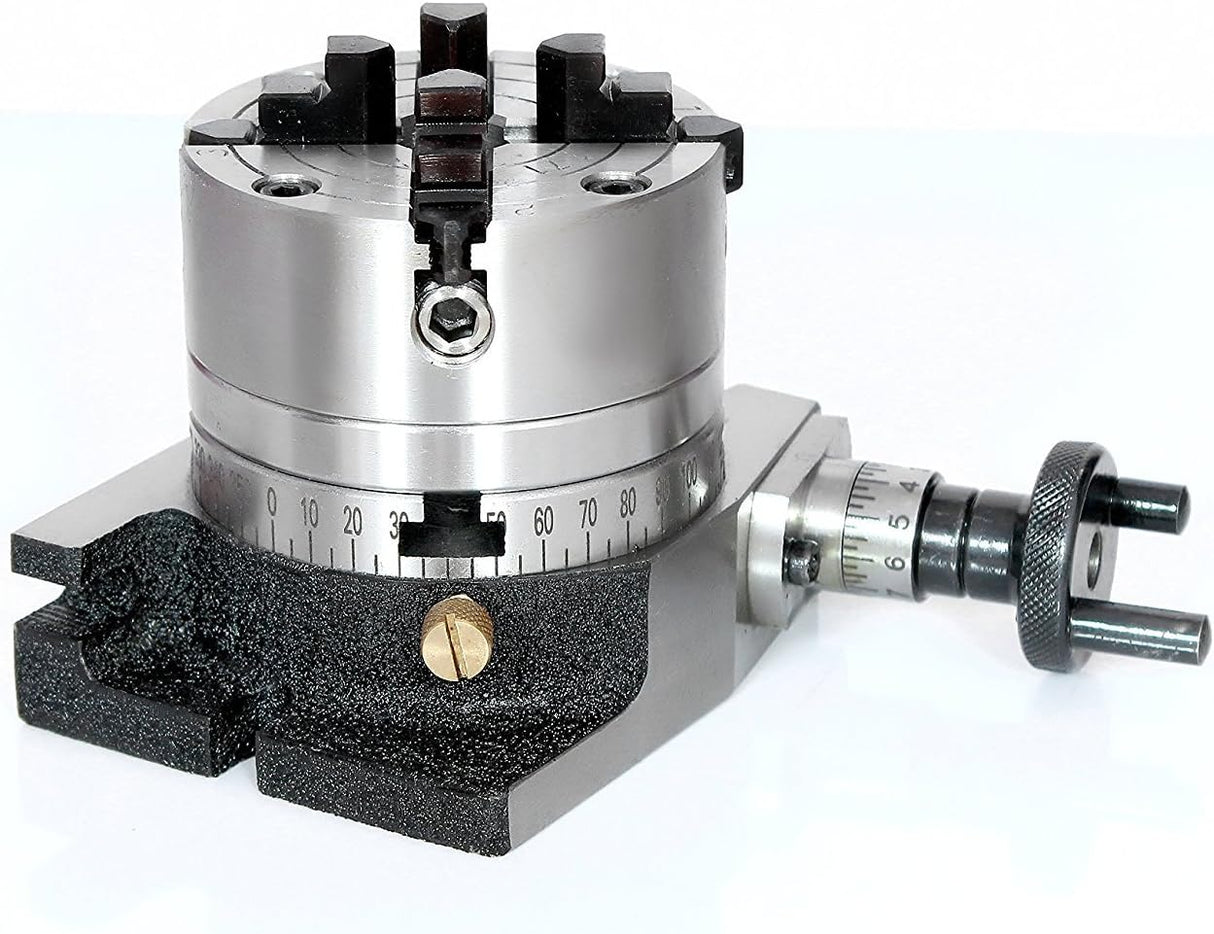 3"/ 80 mm Regular Rotary Table With Small Chucks and back Plate
