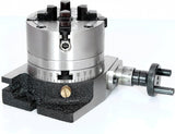 3"/ 80 mm Regular Rotary Table With Small Chucks and back Plate