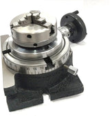 4"/ 100 mm Regular Rotary Milling Indexing Table With Small Chucks and back Plate