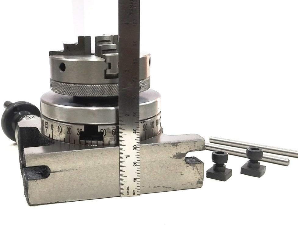 3"/ 80 mm Regular Rotary Table With Small Chucks and back Plate
