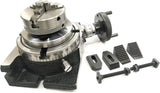 4"/ 100 mm Regular Rotary Table With Small Chucks and back Plate
