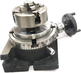 4"/ 100 mm Regular Rotary Milling Indexing Table With Small Chucks and back Plate