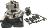 4"/ 100 mm Regular Rotary Table With Small Chucks and back Plate
