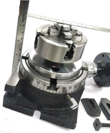 4"/ 100 mm Regular Rotary Table With Small Chucks and back Plate