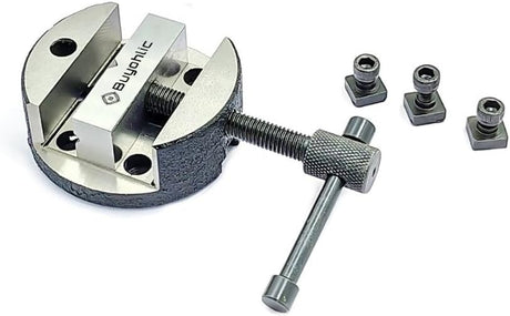Round Vise Vice for 3" & 4" Rotary Table + 3 Fixing Tee Nut-Milling Tool