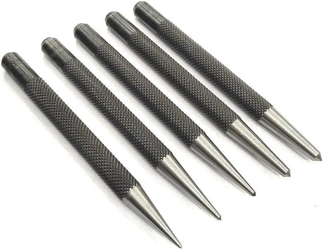 Set of 5 Pcs Center Punch-Imperial Standard Hard Metal-Wood Working Hand Tools
