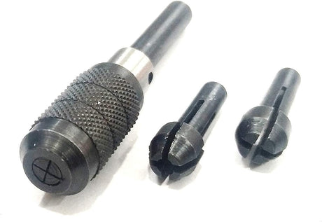 3 Piece Pin Chuck Set-Capacity: 0"-1/32", 1/32"-1/16", 1/16"-3/32"-Small Drill Bits