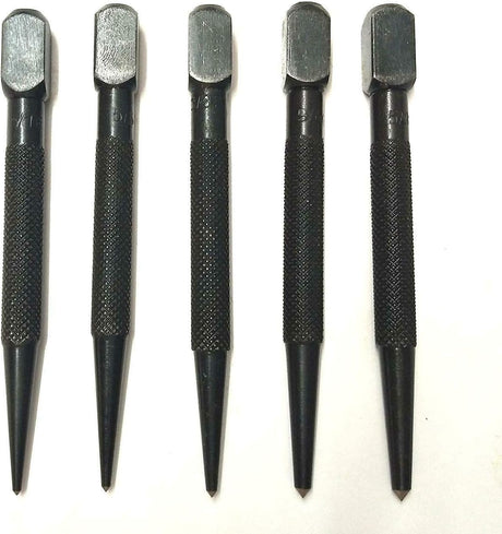 Set of 5 Pcs Center Punch-Imperial Standard Hard Metal-Wood Working Hand Tools