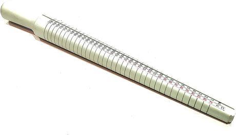 Standard Aluminum Jewelry Ring Sizer Stick Gauge with 4 International Marking of USA & Euro Sizes & Jewelry 36 pcs Metal Rings Size Range Mandrel