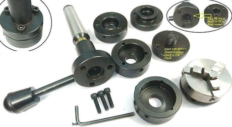 Lathe Tailstock Die Holder - Tapping Threading Reaming Drilling with Self Centering Chuck