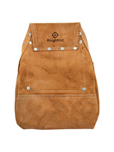 Heavy-Duty Suede Carpenter's Tool & Nail Bag – 10-Pocket Construction Pouch, Dark Tan