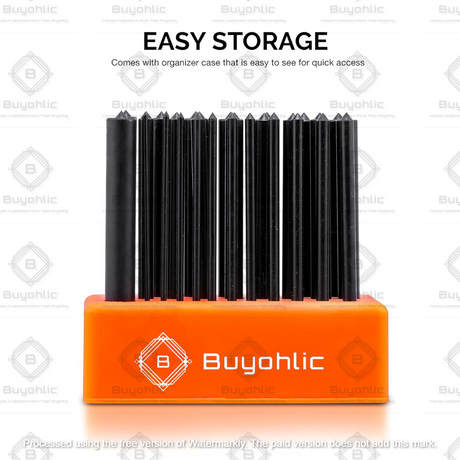 Buyohlic 28 Piece Transfer Punch Set, 3/32" - 1/2", Heat Treated Alloy Steel Forging