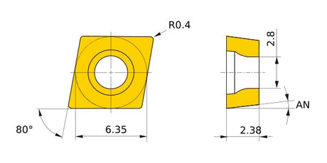 High Performance Tungten Carbide Cutters Inserts For Lathe CNC VMC Machines
