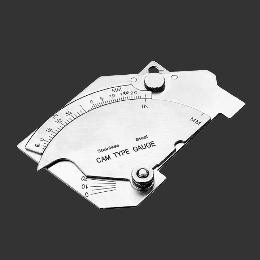 Welding Ruler Bridge Cam Gauge Weld Bead Measurement Tool Stainless Steel Inspection Gauge For Surface Butt Joints Throat Checking Metric and Ulnar Scales