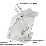 Welding Ruler Bridge Cam Gauge Weld Bead Measurement Tool Stainless Steel Inspection Gauge For Surface Butt Joints Throat Checking Metric and Ulnar Scales