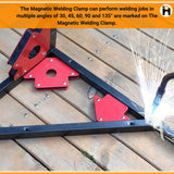 6pc Multi Angle Magnetic Welding Holder Clamps Set 2x3 Inch Arrow, 2x Triangle, 2x Mini,Welding tools