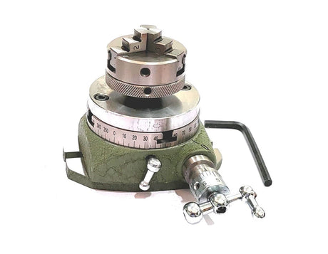 Small Watchmaker 2-3/4" (2.75 Inch) Rotary Table with 50 mm Chuck and Back Plate