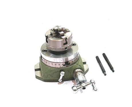 Small Watchmaker 2-3/4" (2.75 Inch) Rotary Table with 50 mm Chuck and Back Plate