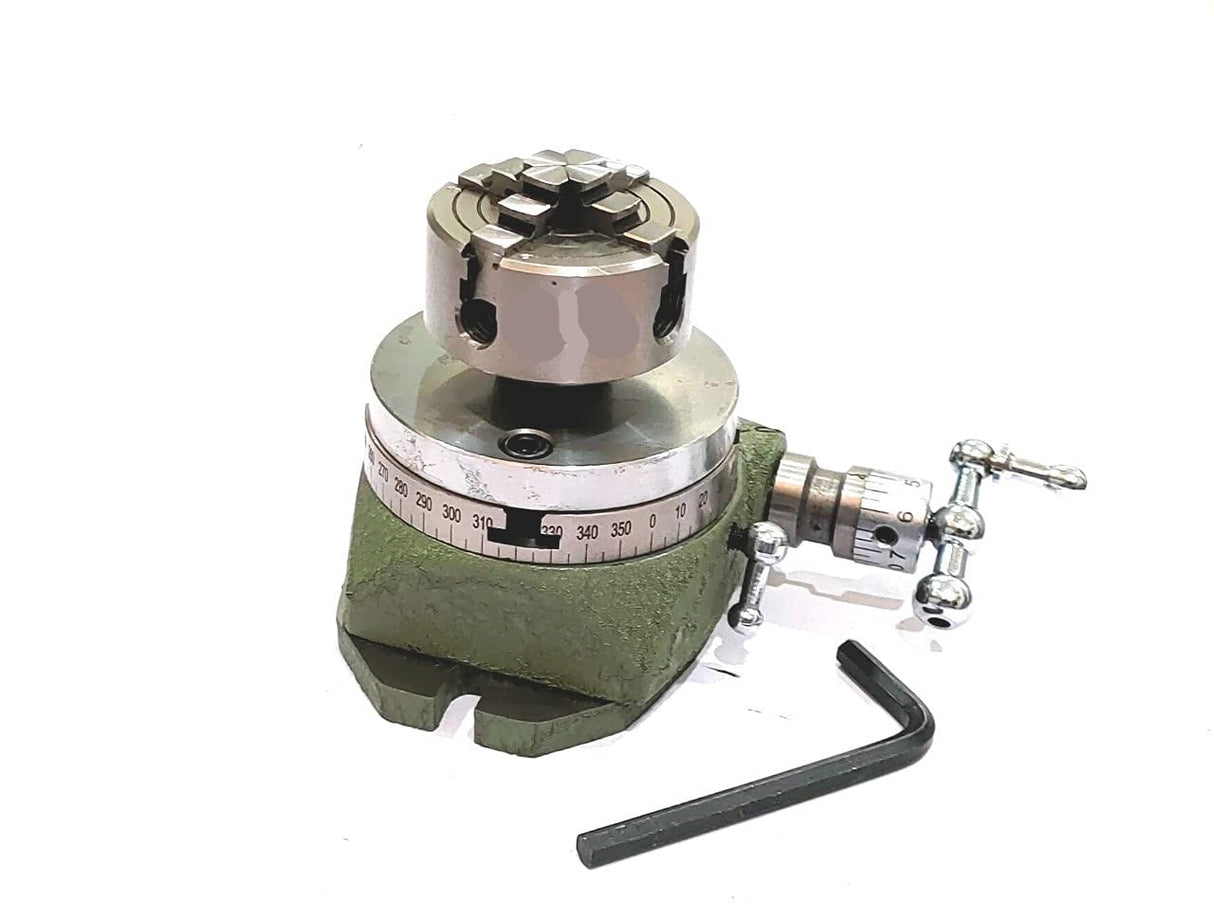 Small Watchmaker 2-3/4" (2.75 Inch) Rotary Table with 50 mm Chuck and Back Plate