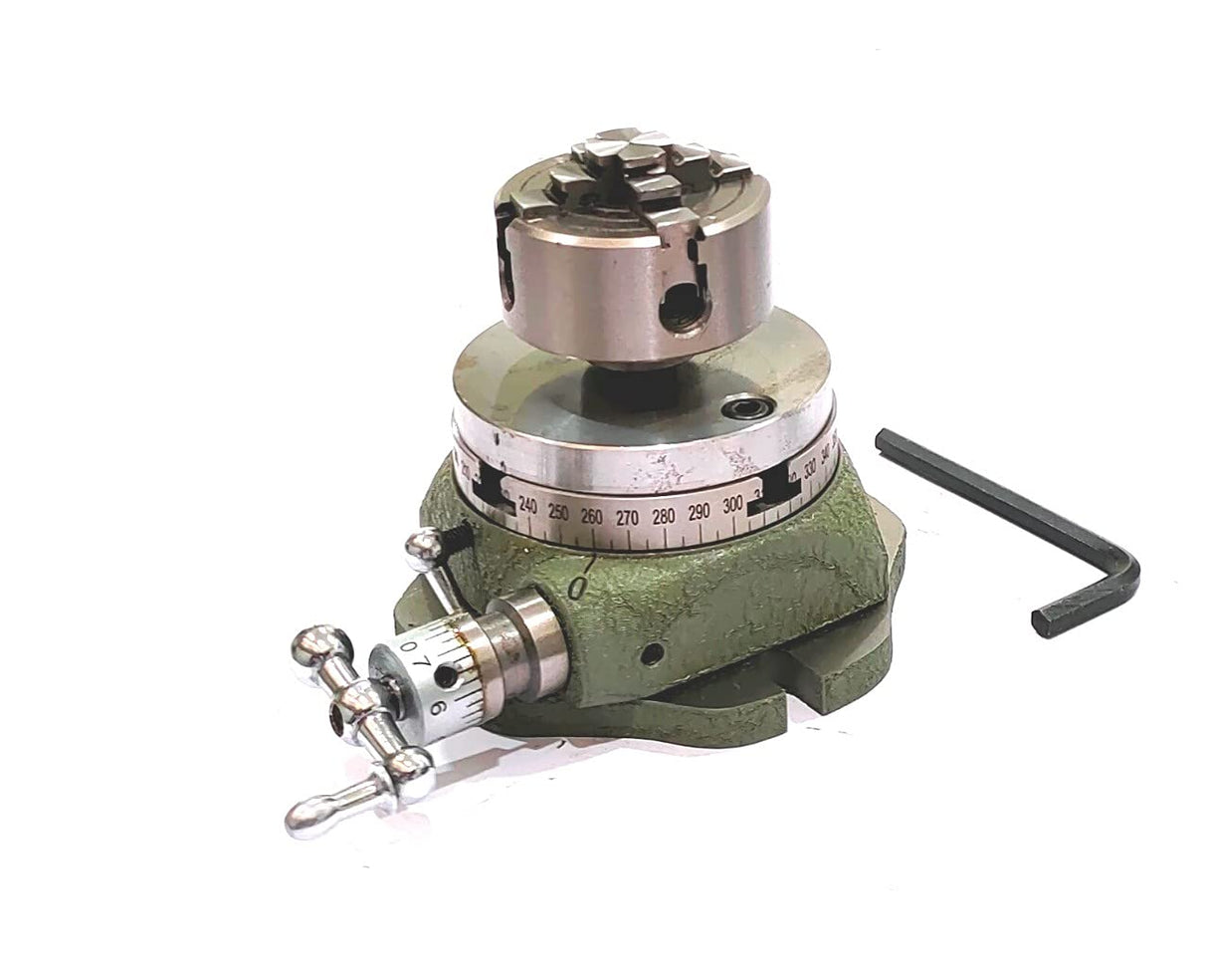 Small Watchmaker 2-3/4" (2.75 Inch) Rotary Table with 50 mm Chuck and Back Plate
