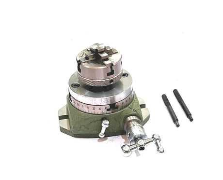 Small Watchmaker 2-3/4" (2.75 Inch) Rotary Table with 50 mm Chuck and Back Plate
