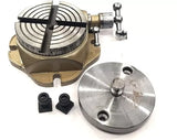 Small Watchmaker 2-3/4" (2.75 Inch) Rotary Table with 50 mm Chuck and Back Plate