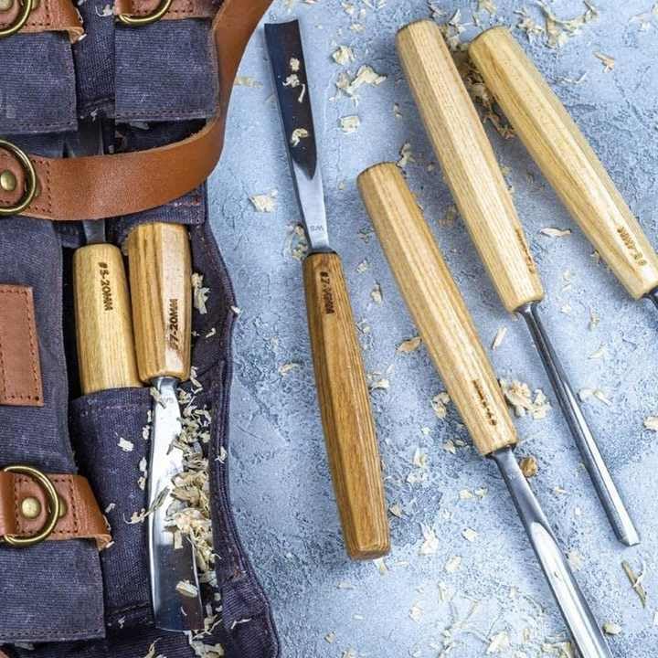 Wood Carving Tools, 12-Piece Wood Whittling Kit with Mallet and Canvas Case Woodworking Chisel Set for Beginners and Professionals